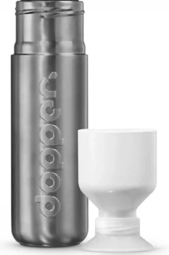 Discount Dopper Drinkfles Drink Bottle Solid Steel 490Ml mid grey