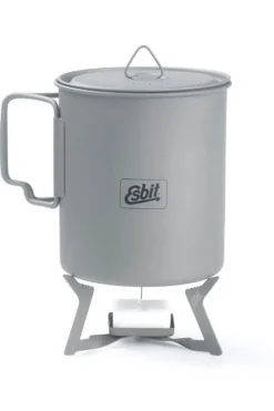 Clearance Esbit Pot Titanium Kookpot Met Deksel light grey