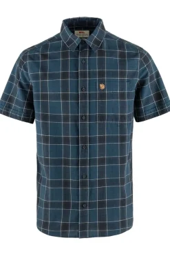 Clearance Fjällräven Hemd Ovik Travel Ss Shirt Indigo Blue-Dark Navy