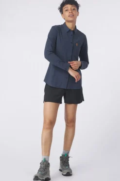 Clearance Fjällräven Hemd Övik Lite Shirt Ls W Navy Blue