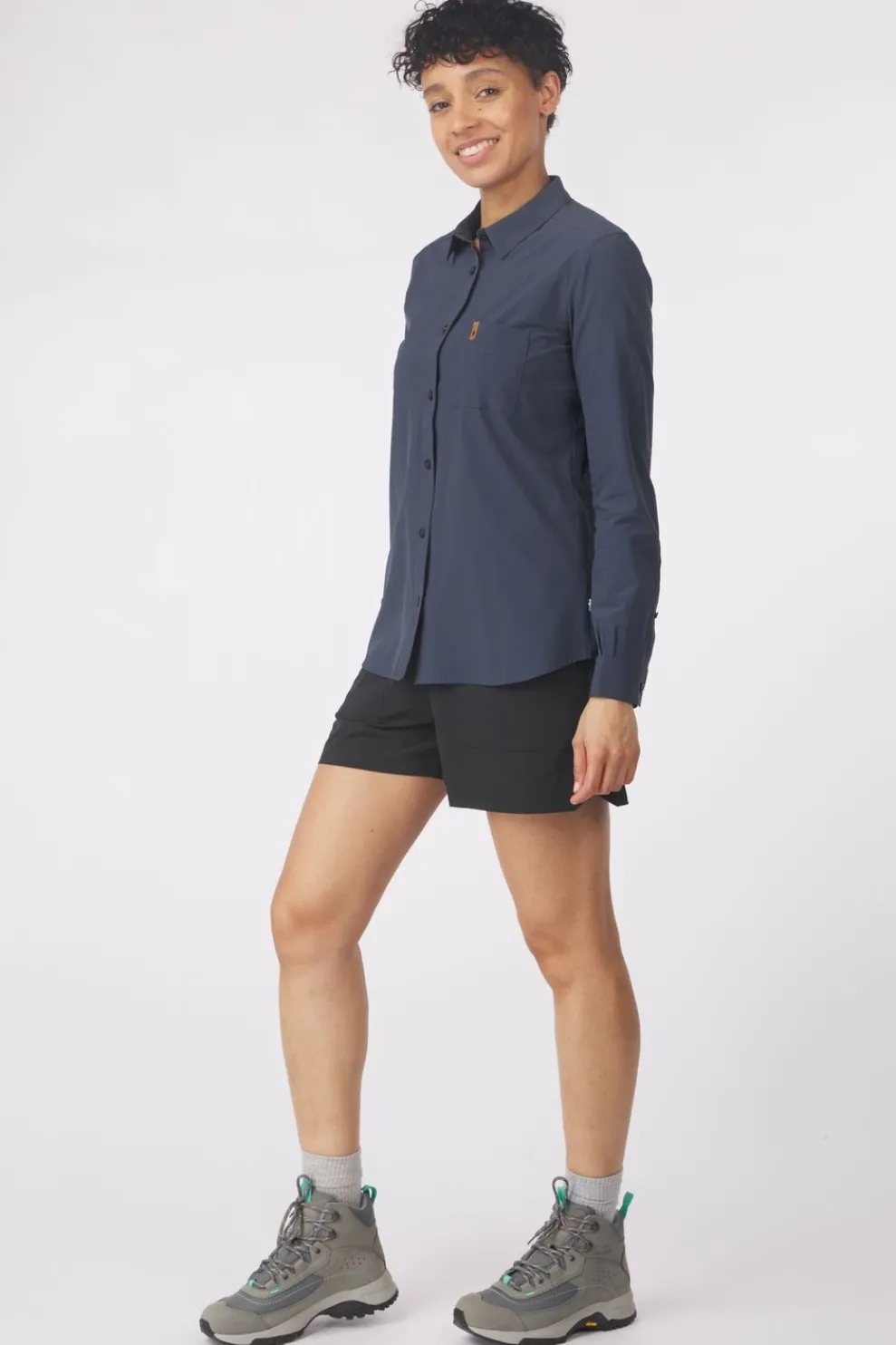 Clearance Fjällräven Hemd Övik Lite Shirt Ls W Navy Blue