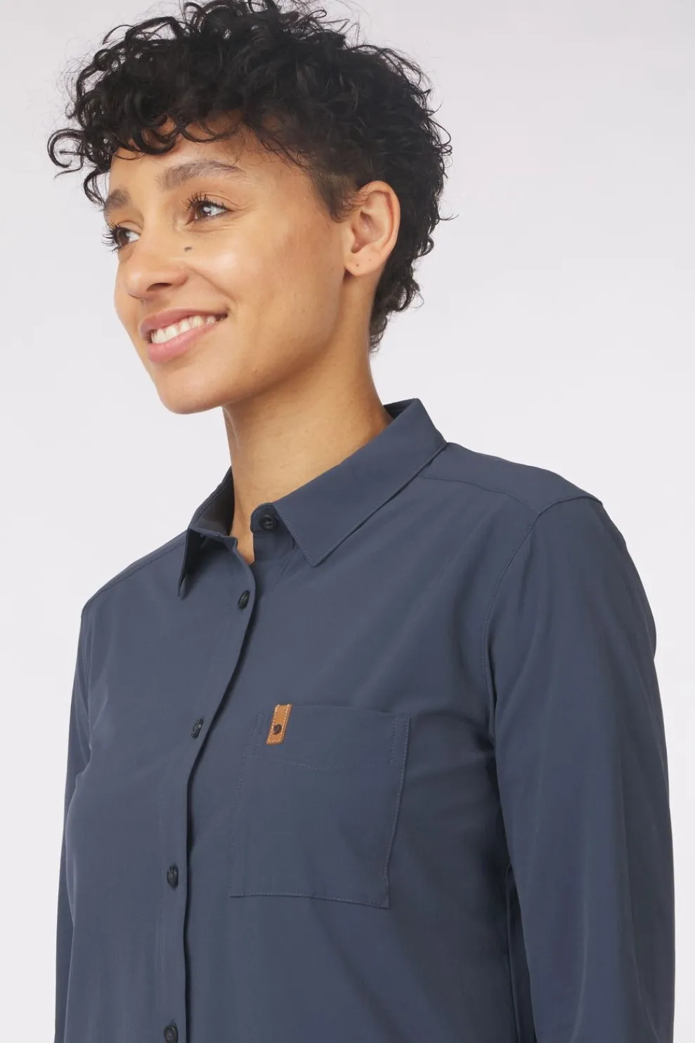 Clearance Fjällräven Hemd Övik Lite Shirt Ls W Navy Blue