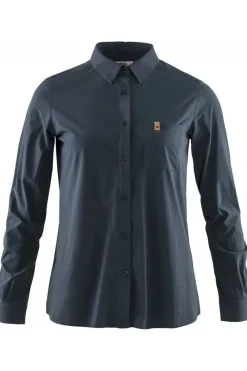 Clearance Fjällräven Hemd Övik Lite Shirt Ls W Navy Blue