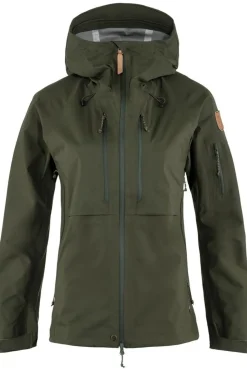 Fashion Fjällräven Regenjas Keb Eco-Shell W Deep Forest