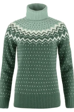 Best Fjällräven Trui Övik Knit Roller Neck W Deep Patina-Misty Green