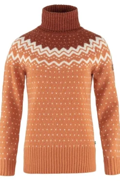 Fashion Fjällräven Trui Övik Knit Roller Neck W Dessert Brown/Autumn Leaf