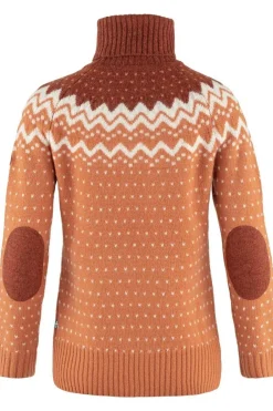 Fashion Fjällräven Trui Övik Knit Roller Neck W Dessert Brown/Autumn Leaf