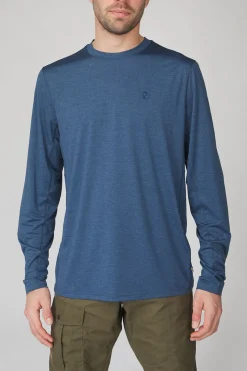 Online Fjällräven T-Shirt Abisko Day Hike Ls Tee Indigo Blue