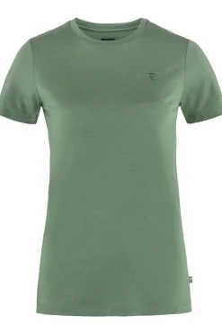 Online Fjällräven T-Shirt Abisko Wool Ss W Patina Green