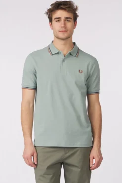 Fashion Fred Perry Polo Twin Tipped Slvrbl/Tnsbl/Cnm
