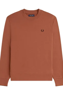 Outlet Fred Perry Trui Crew Neck Cinnamon