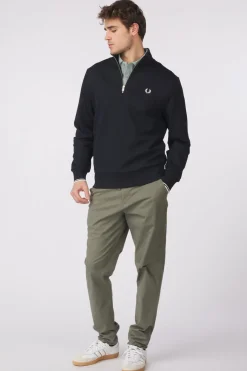 Sale Fred Perry Trui Half Zip Navy