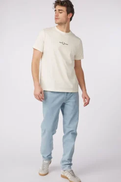 Hot Fred Perry T-Shirt Embroidered Ecru
