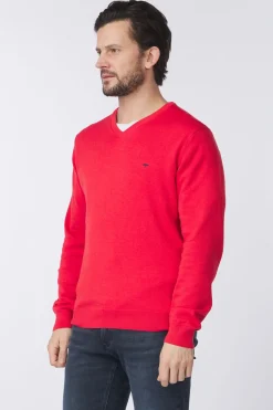 Best Fynch-Hatton Trui V-Neck Superfine Night Blue