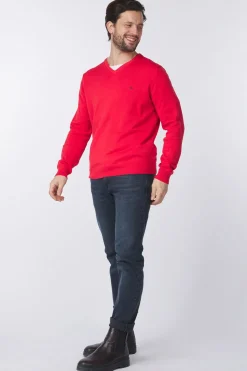 Best Fynch-Hatton Trui V-Neck Superfine Night Blue