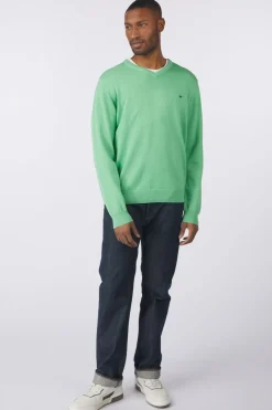 Best Fynch-Hatton Trui V-Neck Superfine Turf Green