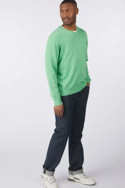 Best Fynch-Hatton Trui V-Neck Superfine Turf Green