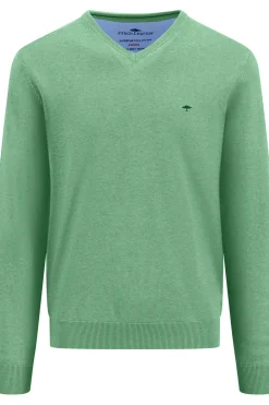 Best Fynch-Hatton Trui V-Neck Superfine Turf Green