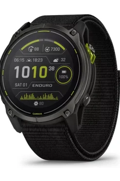 Clearance Garmin Sporthorloge Enduro 3 Sapphire Carbon Grey Dlc Titanium With Black Sport Loop Band