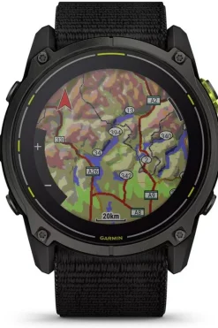 Clearance Garmin Sporthorloge Enduro 3 Sapphire Carbon Grey Dlc Titanium With Black Sport Loop Band