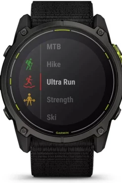 Clearance Garmin Sporthorloge Enduro 3 Sapphire Carbon Grey Dlc Titanium With Black Sport Loop Band