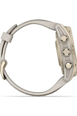 Hot Garmin Sporthorloge Fenix 8 43mm, Amoled Saffier Goud/Grijs, Titanium