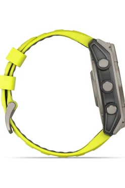 Clearance Garmin Sporthorloge Fenix 8 51mm Saffier Solar Graphite/Yellow Titanium