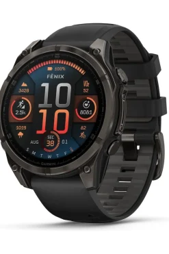 Online Garmin Sporthorloge Fenix 8 47mm Amoled Sapphire Carbongrijs/Zwart, Titanium