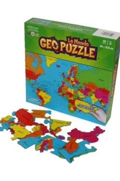 GeoPuzzle Monde 68 pièces (FR) 660 x 318 mm-GEOTOYS Sale