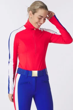 Sale Goldbergh Fleece Flag Ski Pully Flame Red