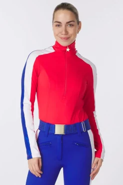 Sale Goldbergh Fleece Flag Ski Pully Flame Red