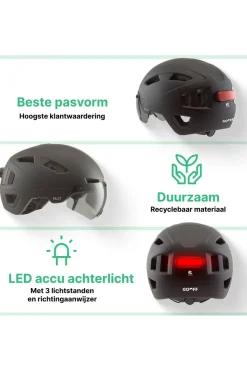 Best Gooff Fietshelm Pilot+ Matzwart