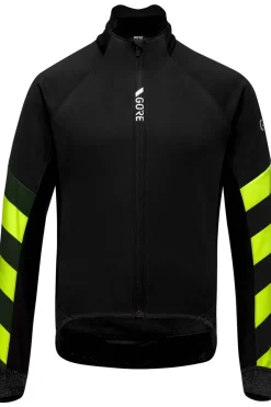 Best GOREWEAR Windstopper C5 Gtx I Signal Thermo Jacket Black / Neon Yellow