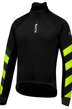 Best GOREWEAR Windstopper C5 Gtx I Signal Thermo Jacket Black / Neon Yellow