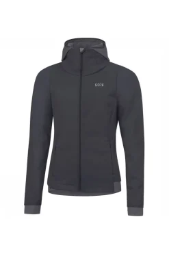 Clearance GOREWEAR Windstopper R3 Women Thermo Hoodie dark grey