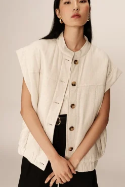 Outlet Grace&Mila Gilet Placide_13017 Beige