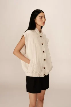 Outlet Grace&Mila Gilet Placide_13017 Beige