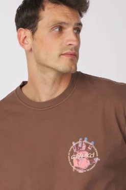 Online Gramicci T-Shirt Climber'S Hand Ls Tee Pigment Brown