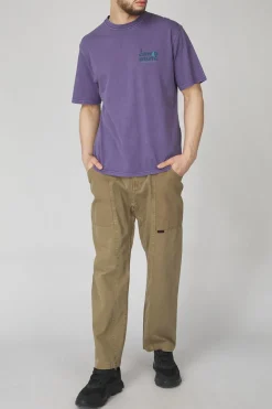 New Gramicci T-Shirt I Climb Stuff Tee Purple Pigment