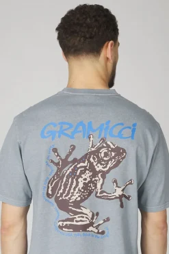 Fashion Gramicci T-Shirt Sticky Frog Tee Slate Pigment