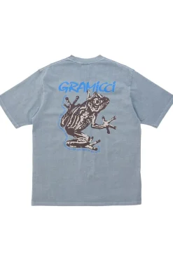 Fashion Gramicci T-Shirt Sticky Frog Tee Slate Pigment