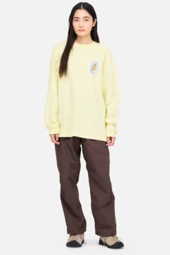 Sale Gramicci T-Shirt Thumbprint L/S Tee Lemon
