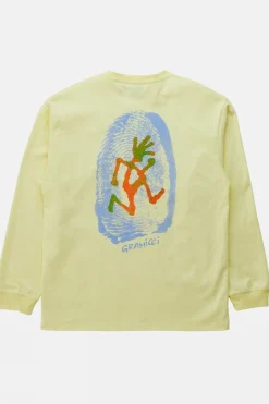Sale Gramicci T-Shirt Thumbprint L/S Tee Lemon