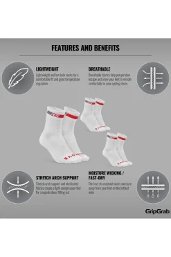 Clearance GripGrab Kous Regular Cut 3-Pack white