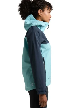 Best Haglöfs Regenjas Front Proof Women Frost Blue/Tarn Blue