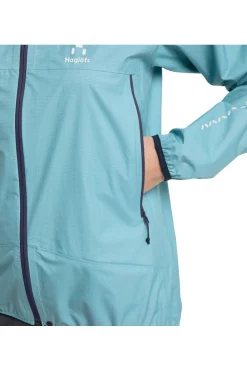 Discount Haglöfs Regenjas L.I.M Proof Jacket Women Frost Blue