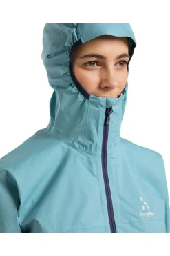 Discount Haglöfs Regenjas L.I.M Proof Jacket Women Frost Blue