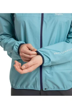 Discount Haglöfs Regenjas L.I.M Proof Jacket Women Frost Blue