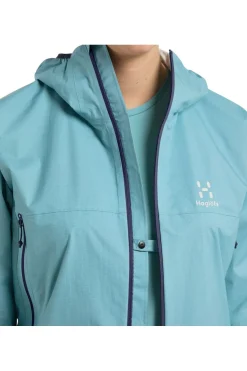 Discount Haglöfs Regenjas L.I.M Proof Jacket Women Frost Blue