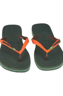 Best Havaianas Slipper Brazil Mix Olive Green/Sunset Orange